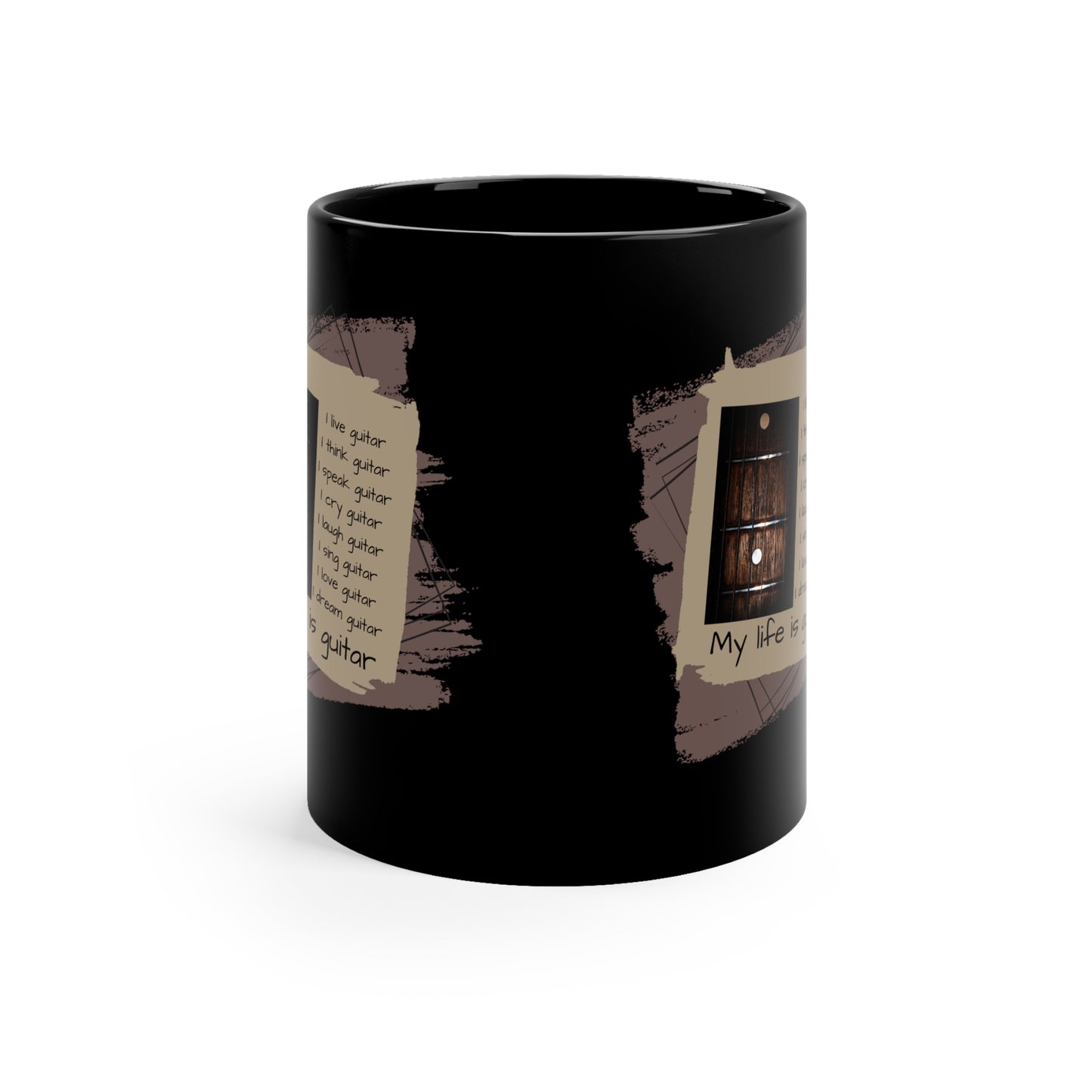 MY LIFE IS GUITAR CERAMIC MUG, 11oz