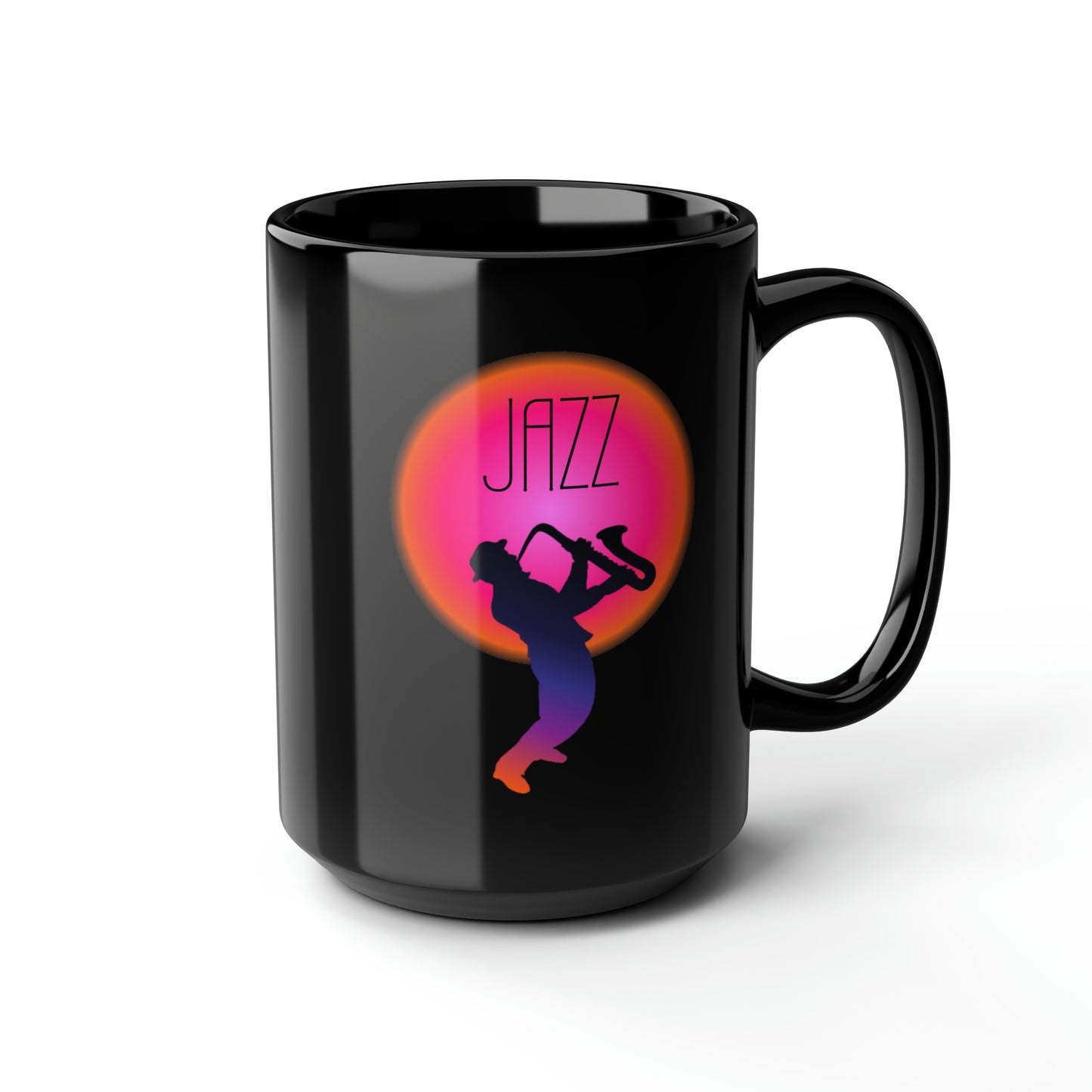 HOT JAZZ BLACK MUG, 15oz