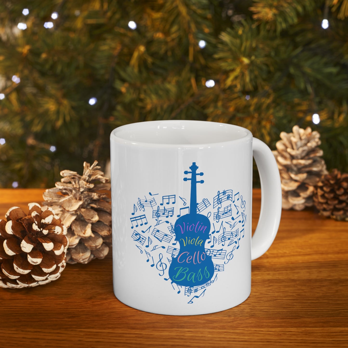 ORCHESTRA STRINGS CERAMIC MUG, 11oz