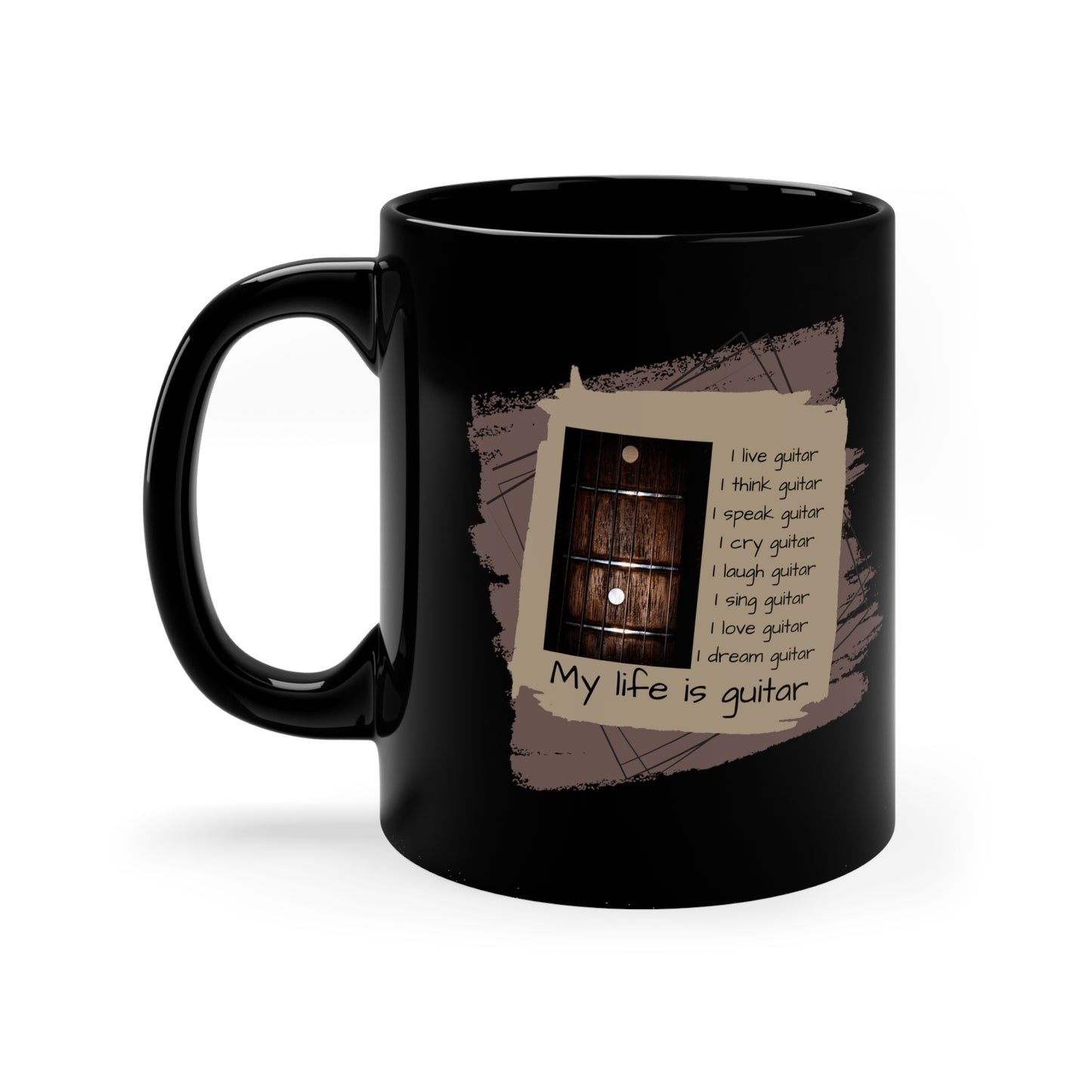 MY LIFE IS GUITAR CERAMIC MUG, 11oz