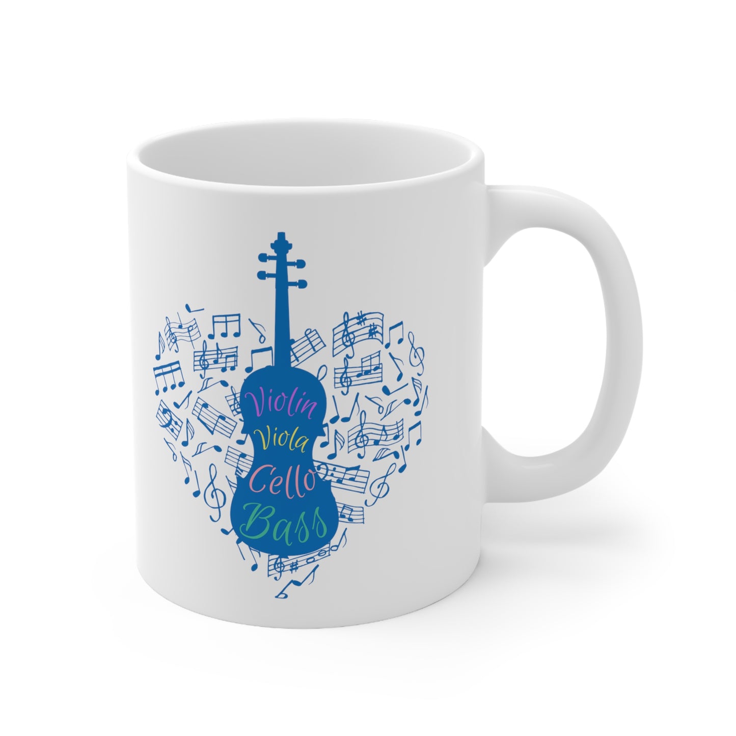 ORCHESTRA STRINGS CERAMIC MUG, 11oz