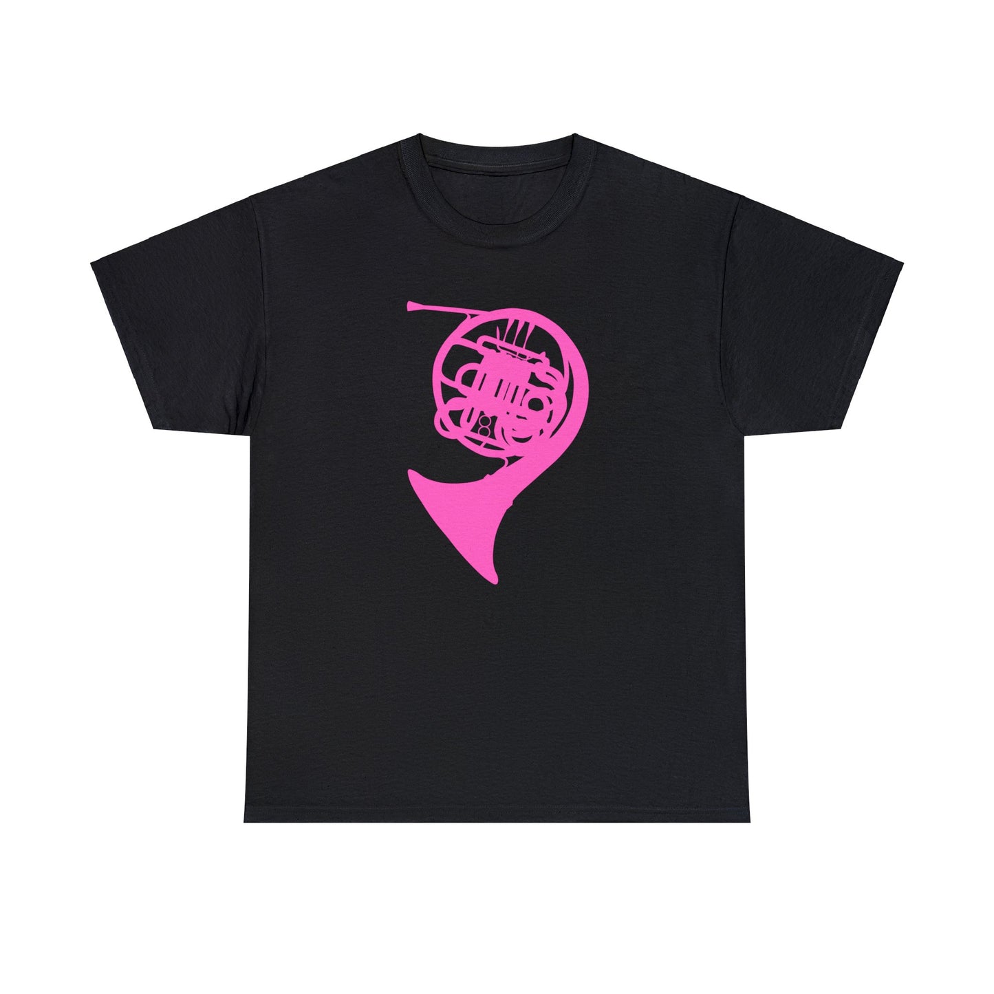 HOT PINK FRENCH HORN TEE SHIRT