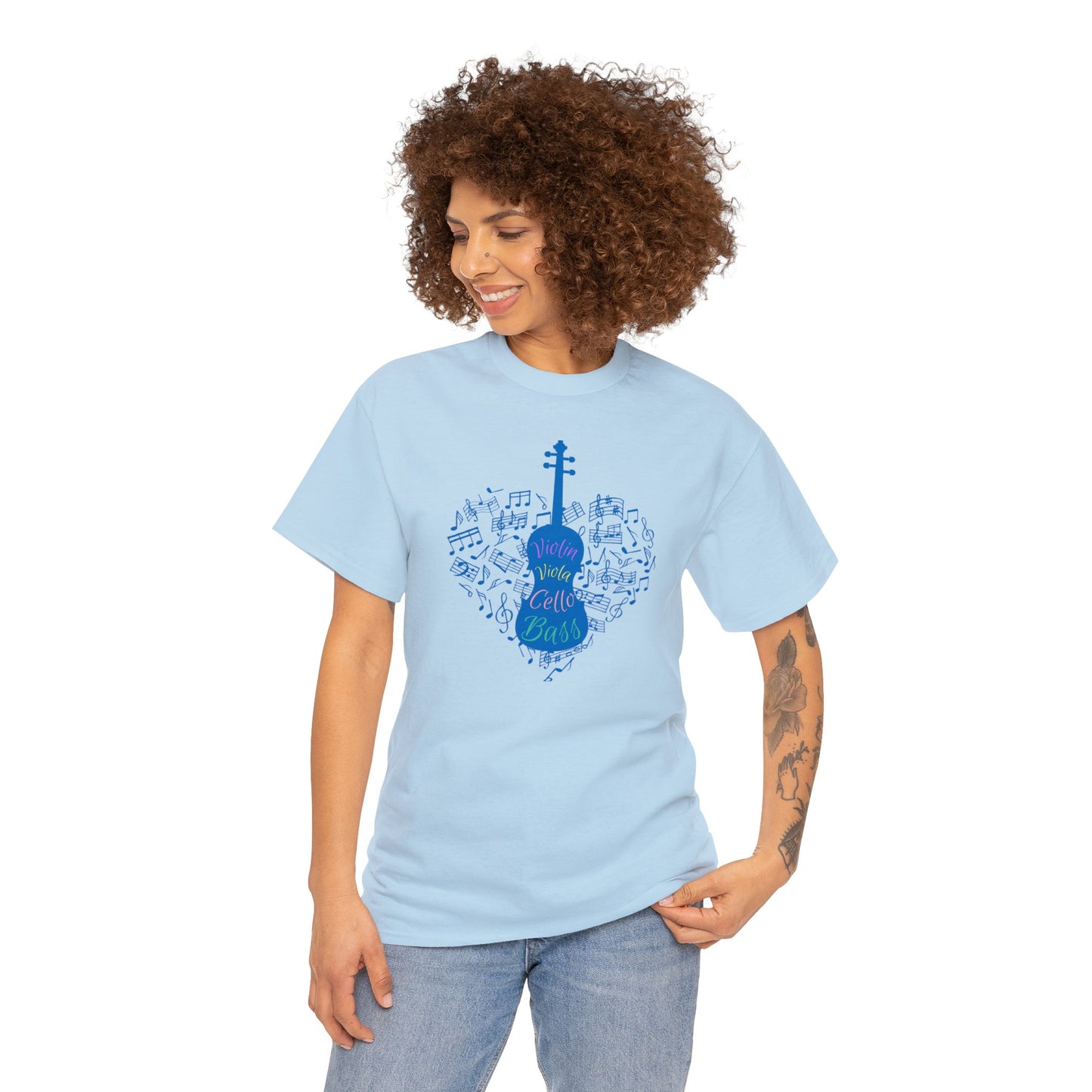 ORCHESTRA STRINGS BLUE TEE SHIRT