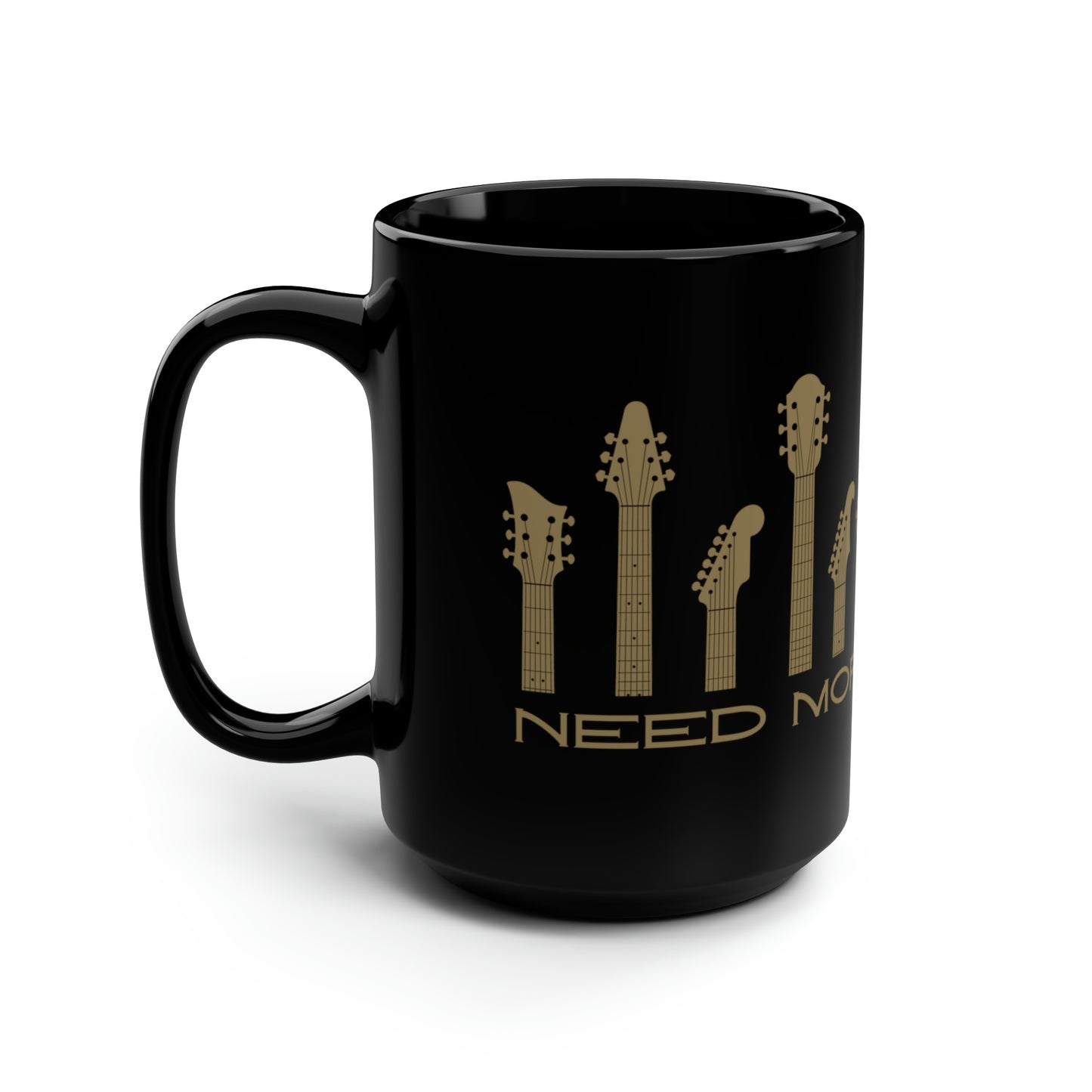 NEED MORE GUITARS BLACK MUG, 15oz