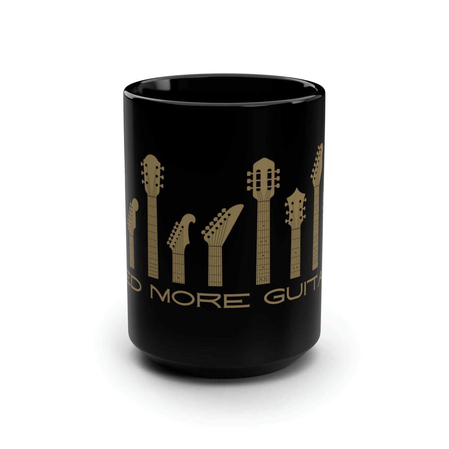 NEED MORE GUITARS BLACK MUG, 15oz