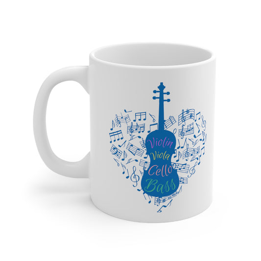 ORCHESTRA STRINGS CERAMIC MUG, 11oz