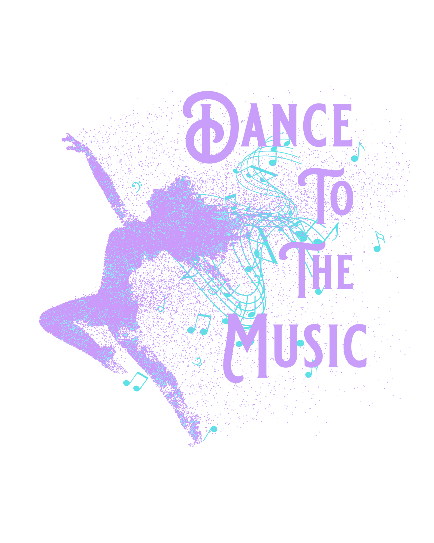 DANCE TO THE MUSIC (LAVENDER) TEE SHIRT