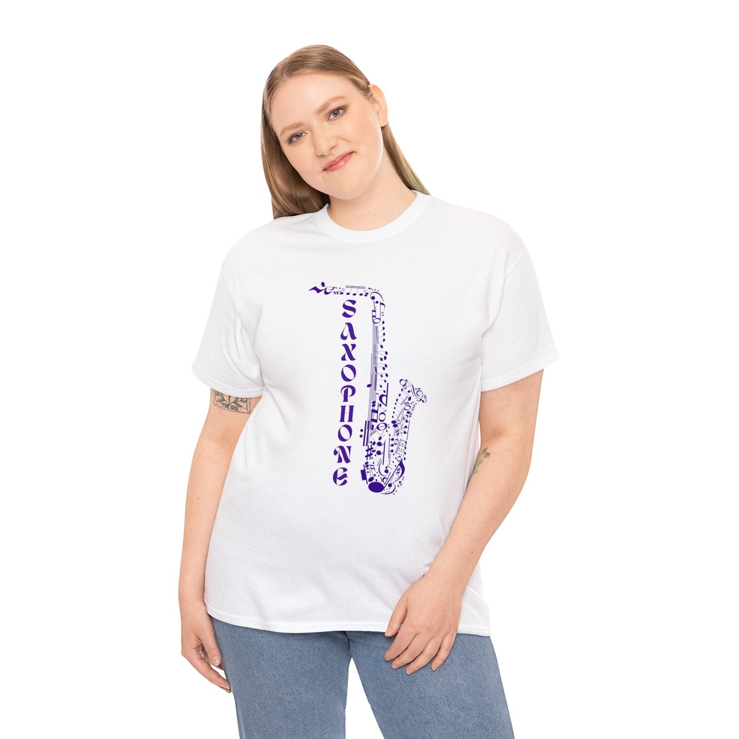 PURPLE SAXOPHONE TEE SHIRT