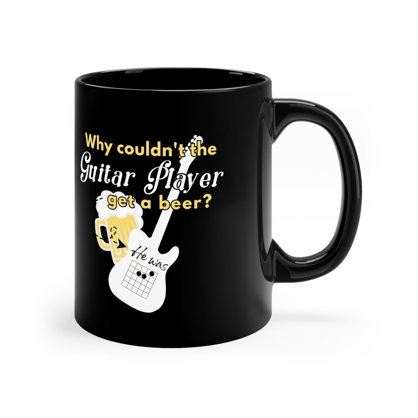 GUITAR PLAYER'S JOKE CERAMIC MUG, 11oz