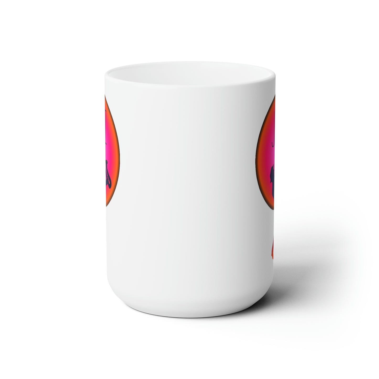 HOT JAZZ WHITE CERAMIC MUG, 15oz