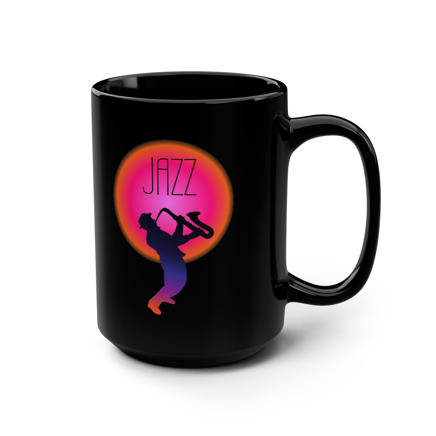 HOT JAZZ BLACK MUG, 15oz