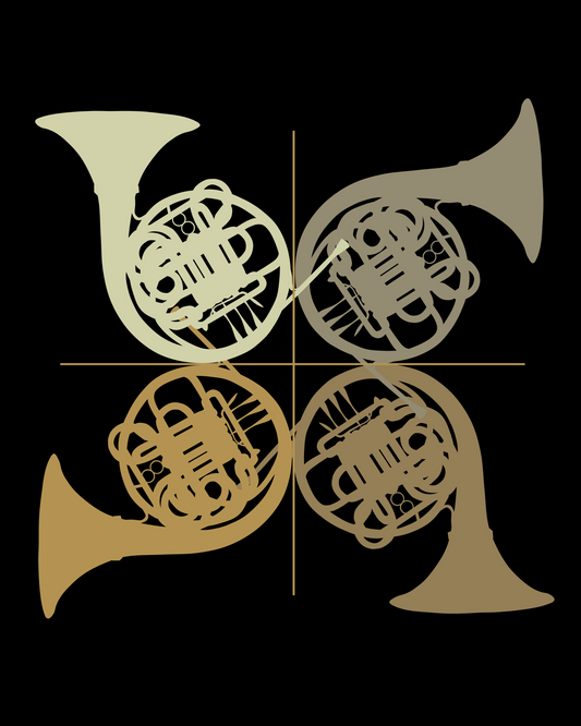 HORN QUARTET IN THE KEY OF TAN TEE SHIRT