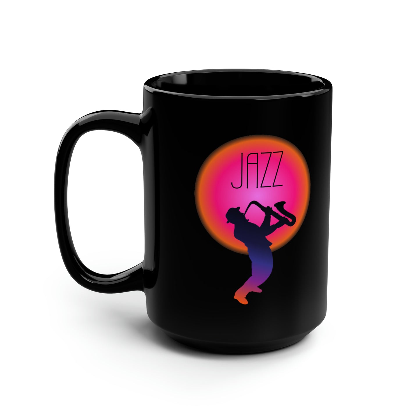 HOT JAZZ BLACK MUG, 15oz