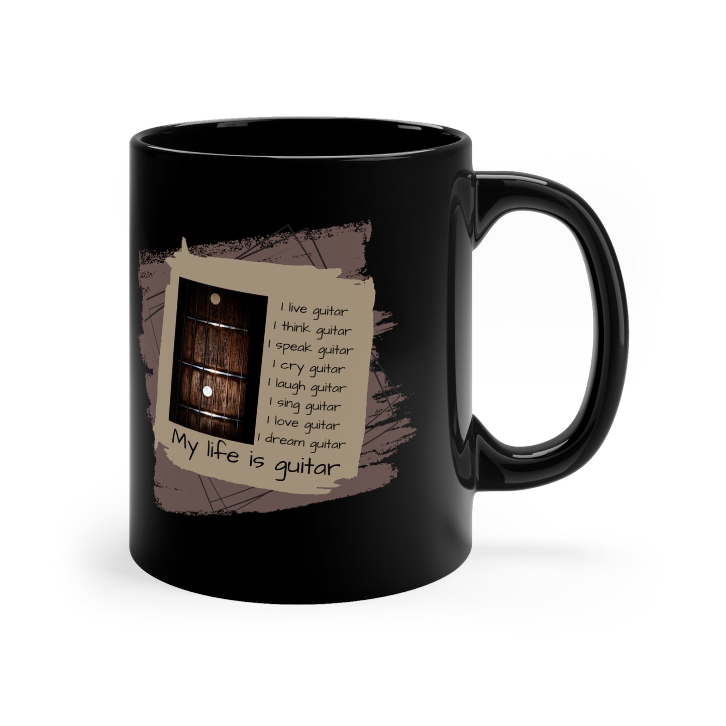 MY LIFE IS GUITAR CERAMIC MUG, 11oz