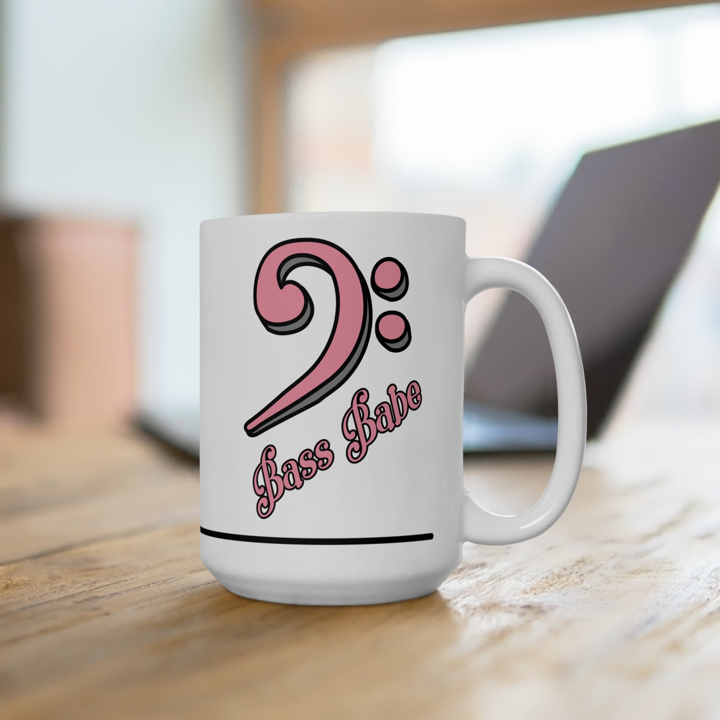 BASS BABE CERAMIC MUG, 15oz