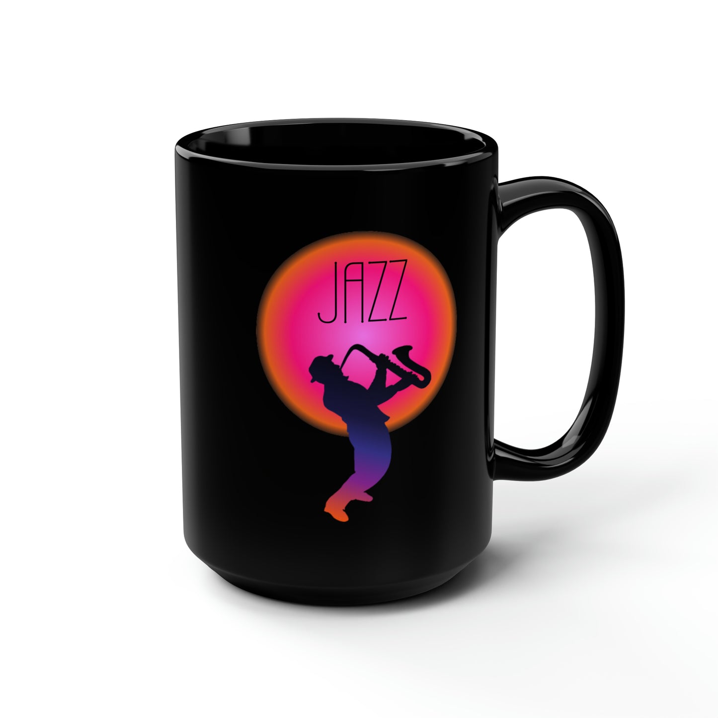 HOT JAZZ BLACK MUG, 15oz