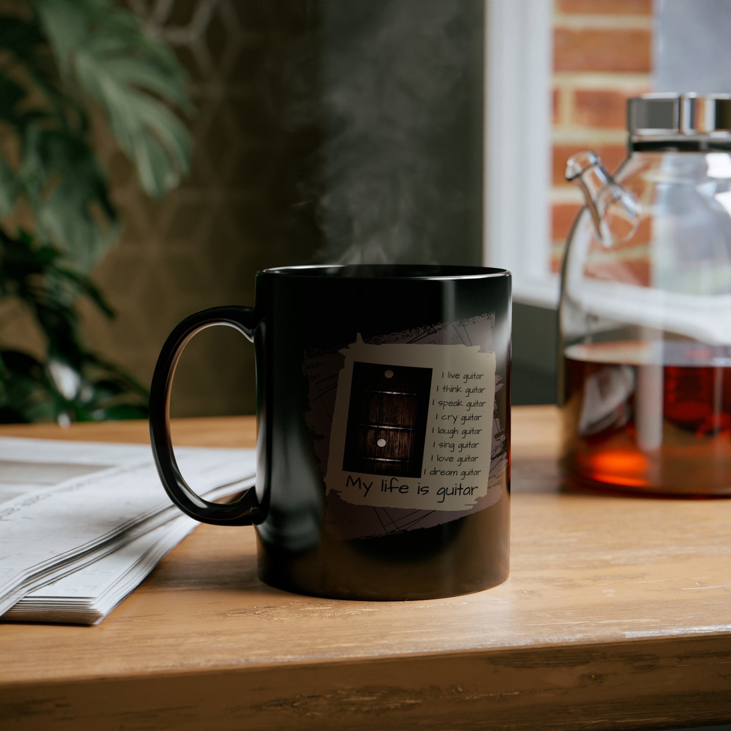 MY LIFE IS GUITAR CERAMIC MUG, 11oz