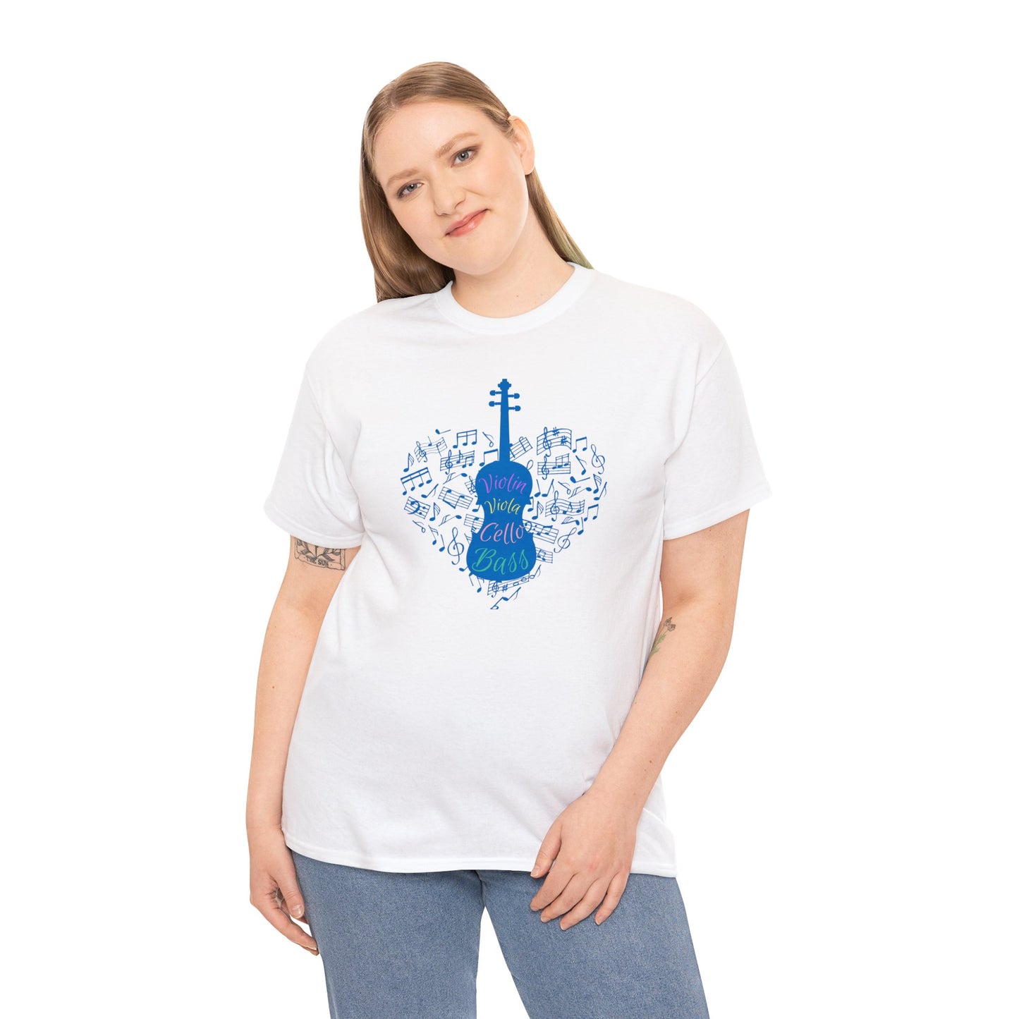 ORCHESTRA STRINGS BLUE TEE SHIRT